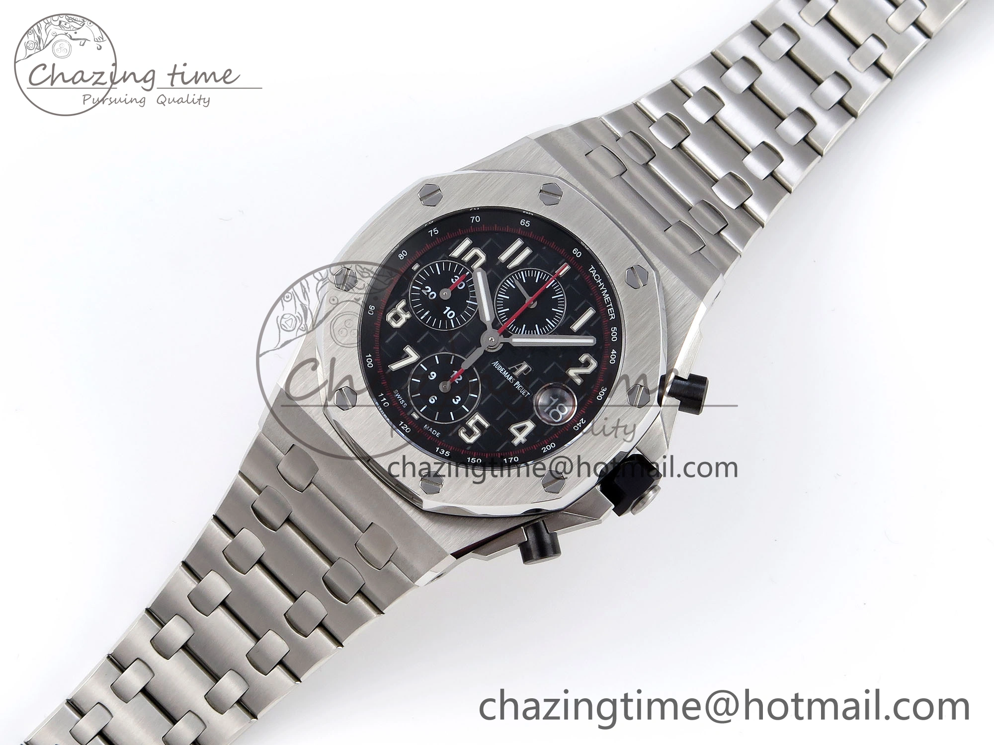 Royal Oak Offshore 42mm SS APF 1:1 Best Edition Black Dial on SS Bracelet A3126