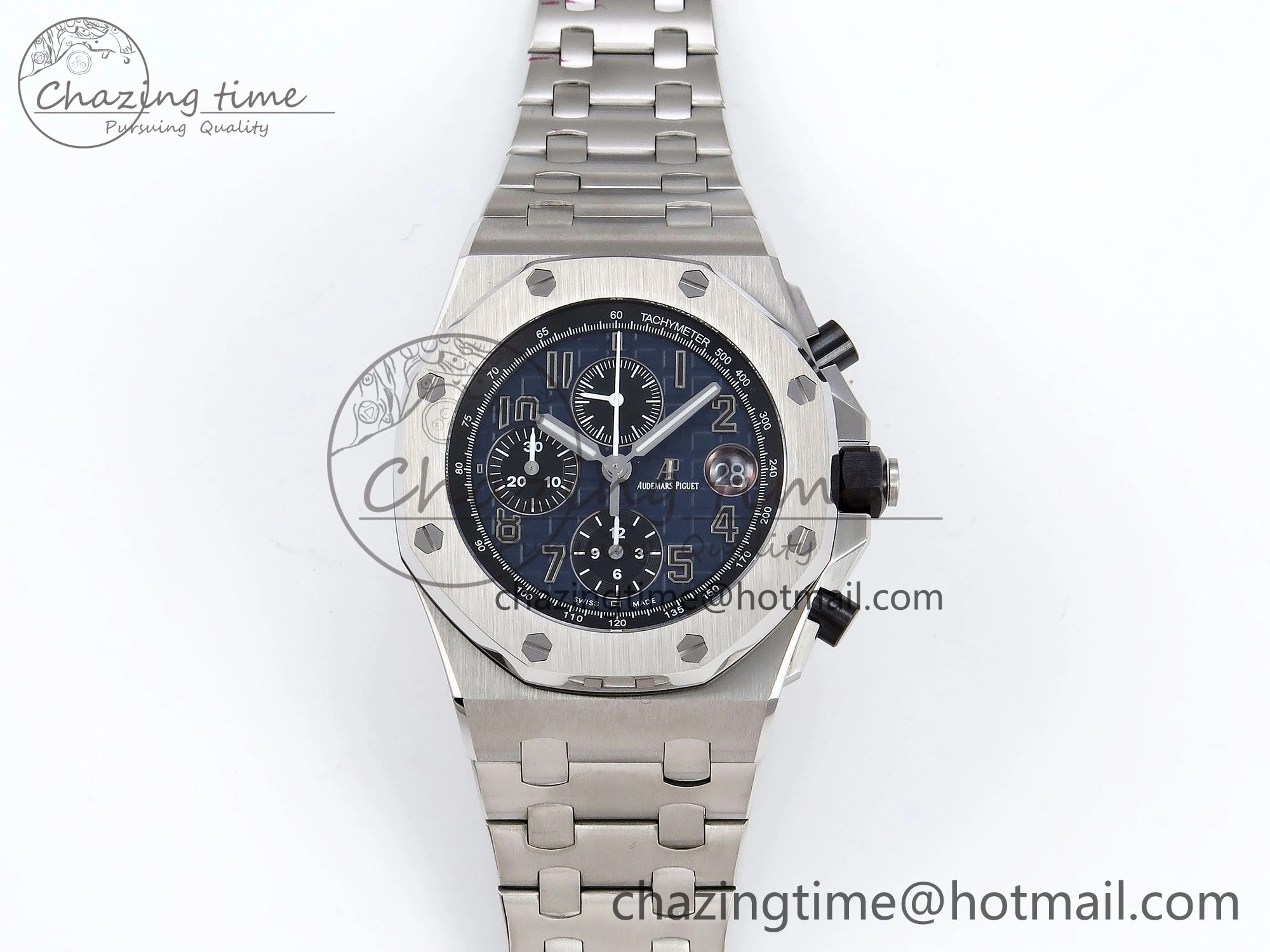 Royal Oak Offshore 42mm SS APF 1:1 Best Edition Blue Dial on SS Bracelet A3126