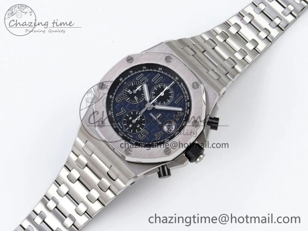 Royal Oak Offshore 42mm SS APF 1:1 Best Edition Blue Dial on SS Bracelet A3126