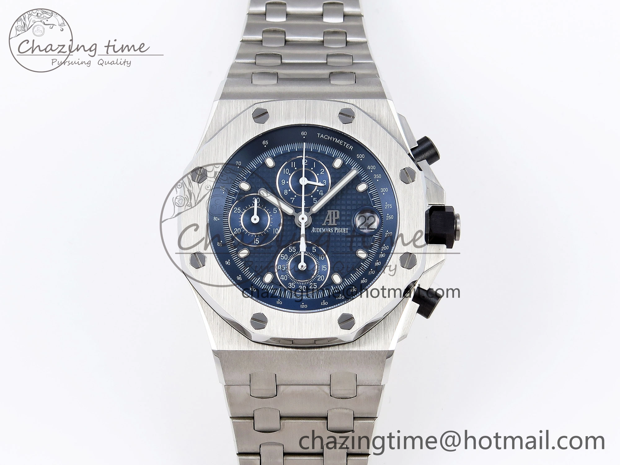Royal Oak Offshore 42mm SS APF 1:1 Best Edition Blue Dial on SS Bracelet Strap A4404