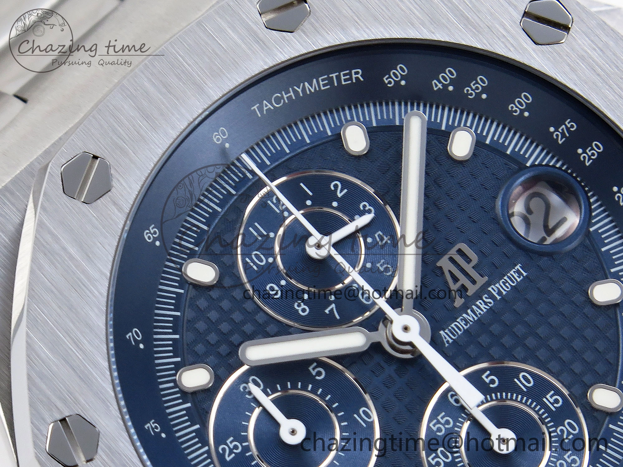 Royal Oak Offshore 42mm SS APF 1:1 Best Edition Blue Dial on SS Bracelet Strap A4404