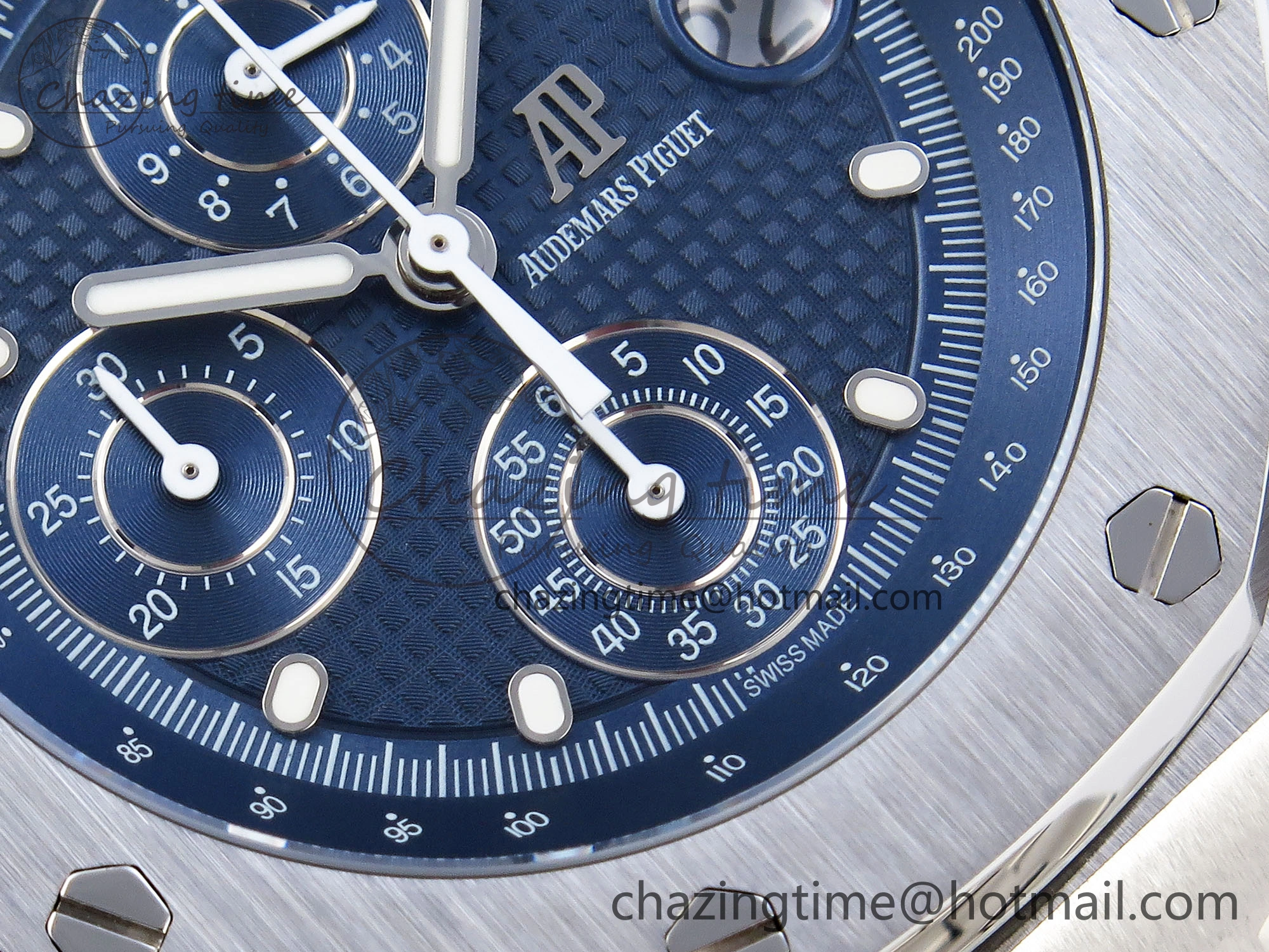 Royal Oak Offshore 42mm SS APF 1:1 Best Edition Blue Dial on SS Bracelet Strap A4404