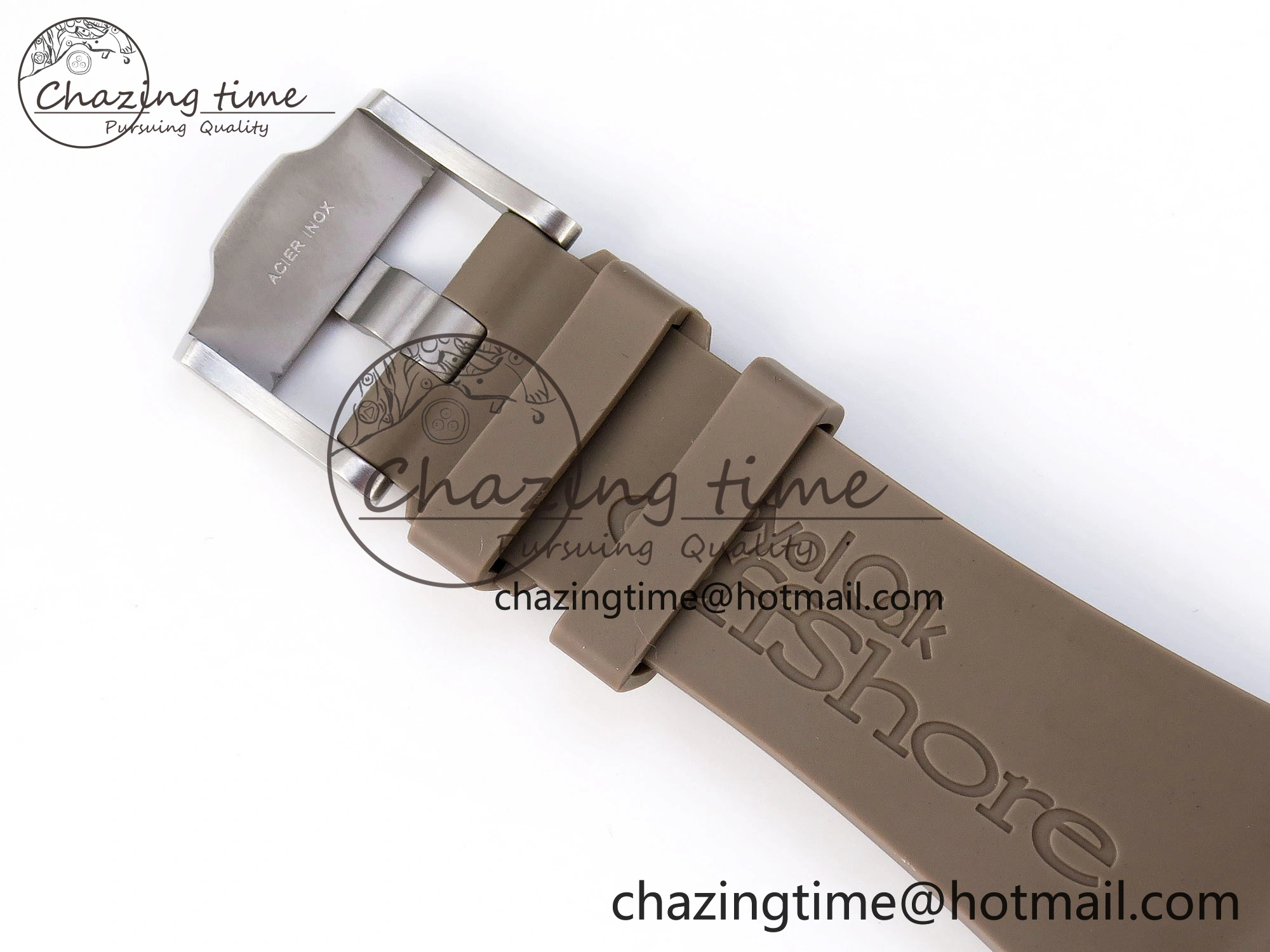 Royal Oak Offshore 42mm SS APF 1:1 Best Edition Brown Dial Ceramic Bezel on Gray Rubber Strap A3126