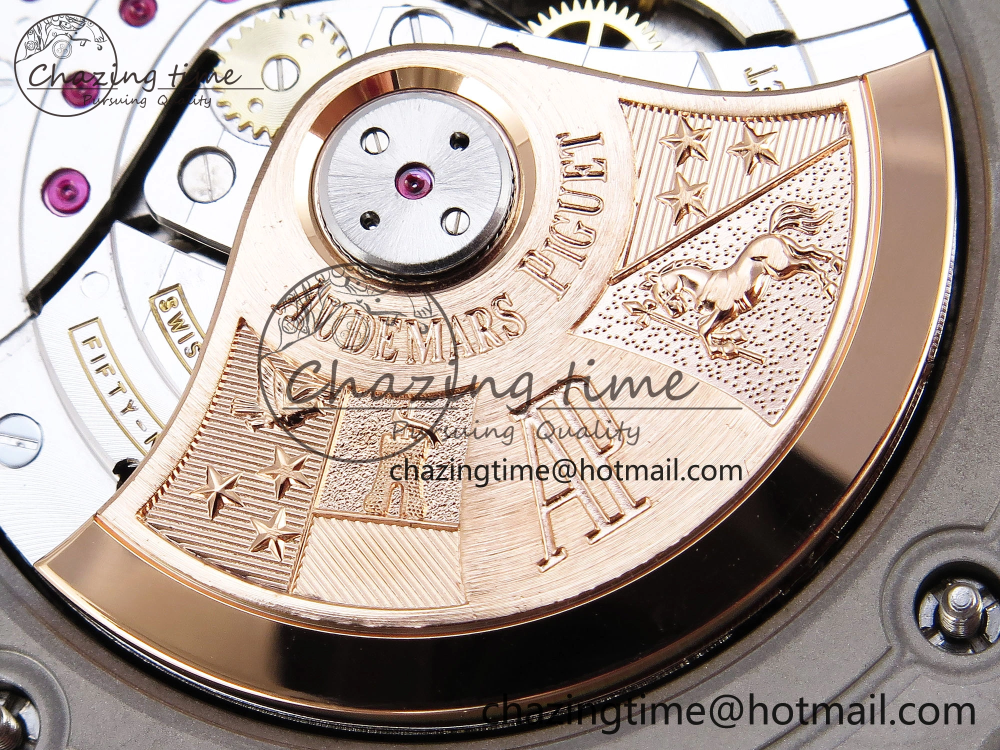 Royal Oak Offshore 42mm SS APF 1:1 Best Edition Brown Dial Ceramic Bezel on Gray Rubber Strap A3126