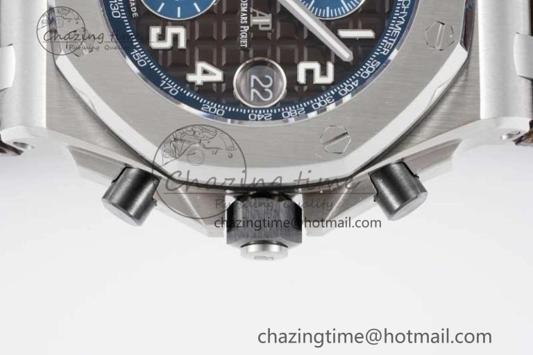 Royal Oak Offshore 42mm SS APF 1:1 Best Edition Brown Dial on Brown Leather Strap A3126