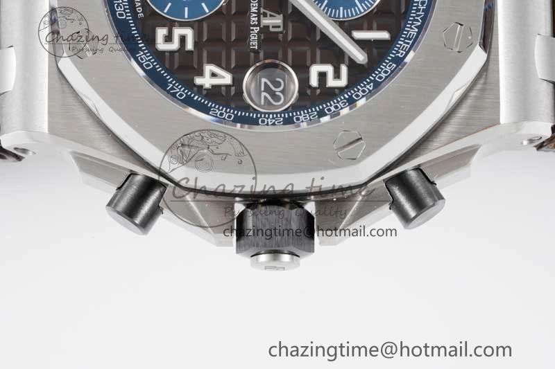 Royal Oak Offshore 42mm SS APF 1:1 Best Edition Brown Dial on Brown Leather Strap A3126
