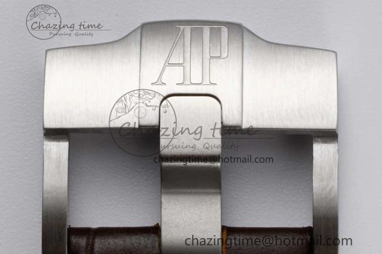 Royal Oak Offshore 42mm SS APF 1:1 Best Edition Brown Dial on Brown Leather Strap A3126
