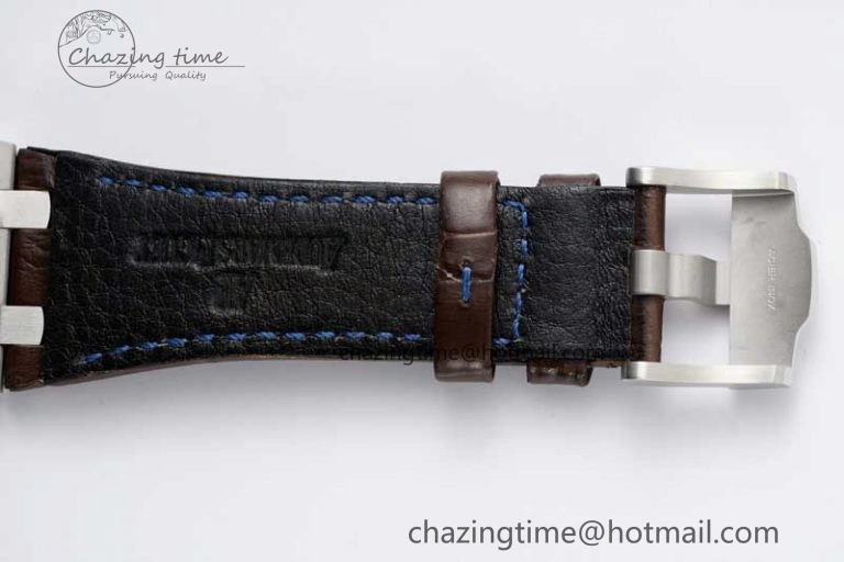 Royal Oak Offshore 42mm SS APF 1:1 Best Edition Brown Dial on Brown Leather Strap A3126