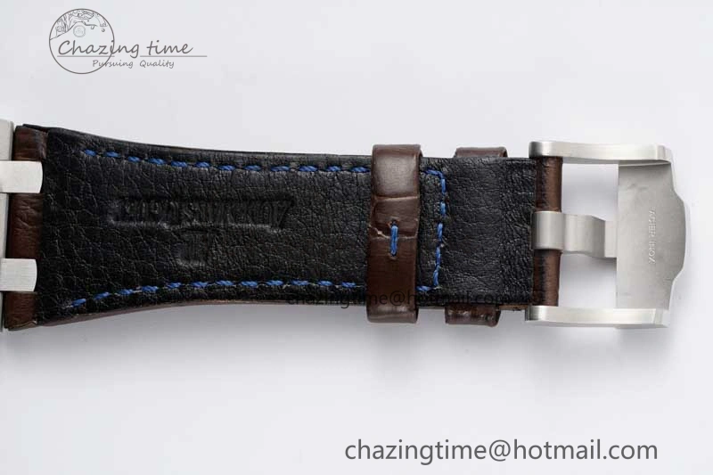 Royal Oak Offshore 42mm SS APF 1:1 Best Edition Brown Dial on Brown Leather Strap A3126
