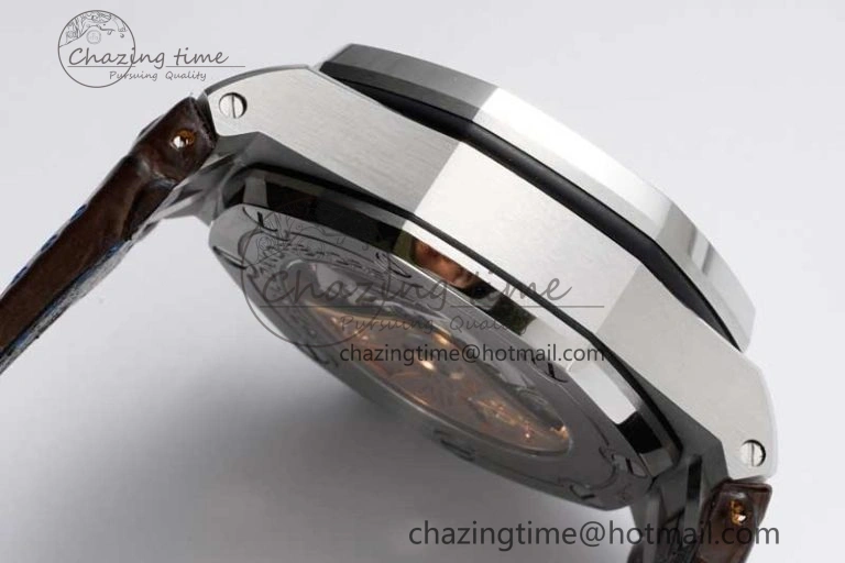 Royal Oak Offshore 42mm SS APF 1:1 Best Edition Brown Dial on Brown Leather Strap A3126
