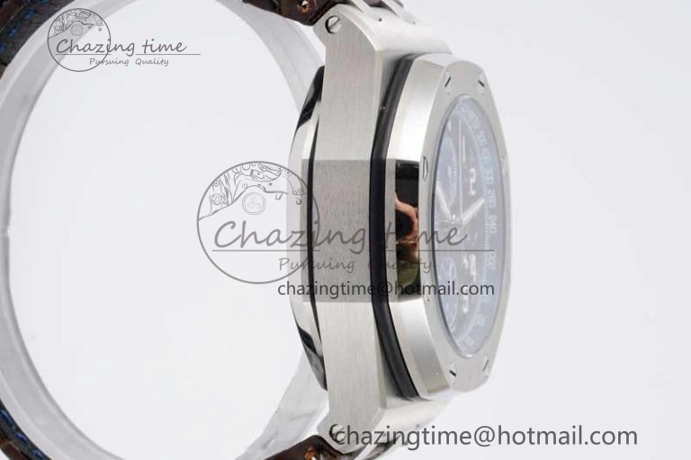 Royal Oak Offshore 42mm SS APF 1:1 Best Edition Brown Dial on Brown Leather Strap A3126