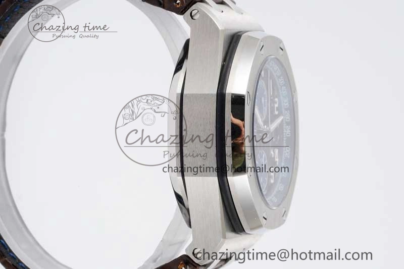 Royal Oak Offshore 42mm SS APF 1:1 Best Edition Brown Dial on Brown Leather Strap A3126