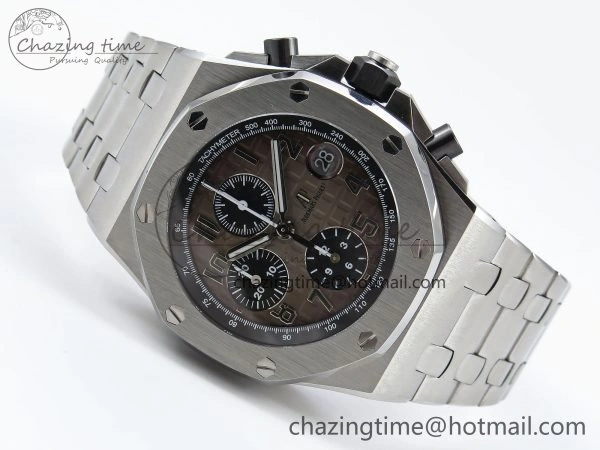 Royal Oak Offshore 42mm SS APF 1:1 Best Edition Brown Dial on SS Bracelet A3126