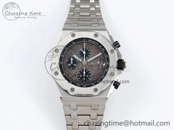 Royal Oak Offshore 42mm SS APF 1:1 Best Edition Brown Dial on SS Bracelet A3126