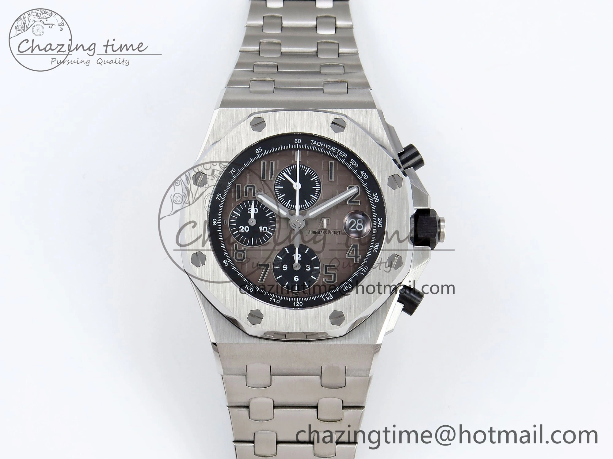 Royal Oak Offshore 42mm SS APF 1:1 Best Edition Brown Dial on SS Bracelet A3126