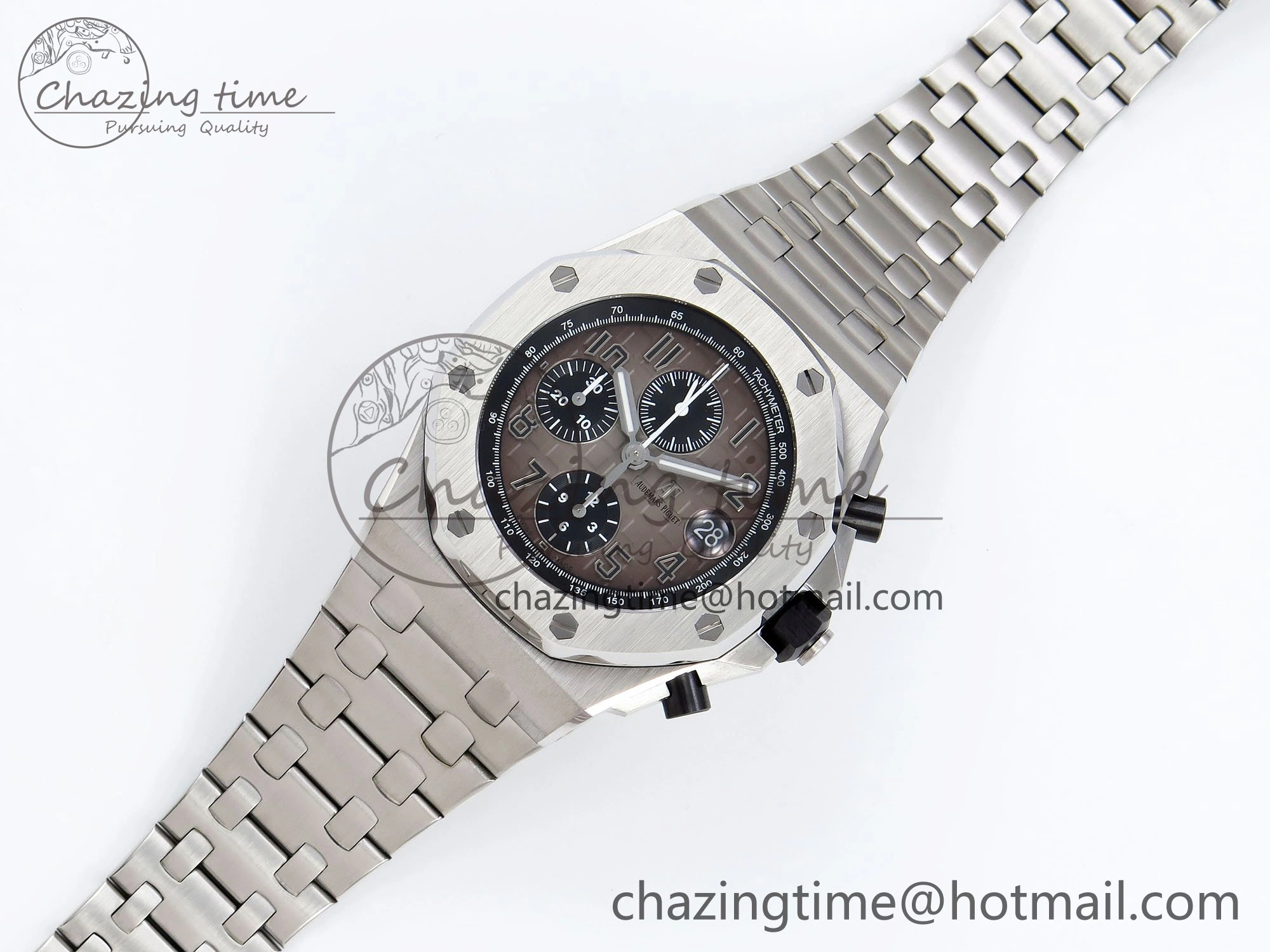 Royal Oak Offshore 42mm SS APF 1:1 Best Edition Brown Dial on SS Bracelet A3126