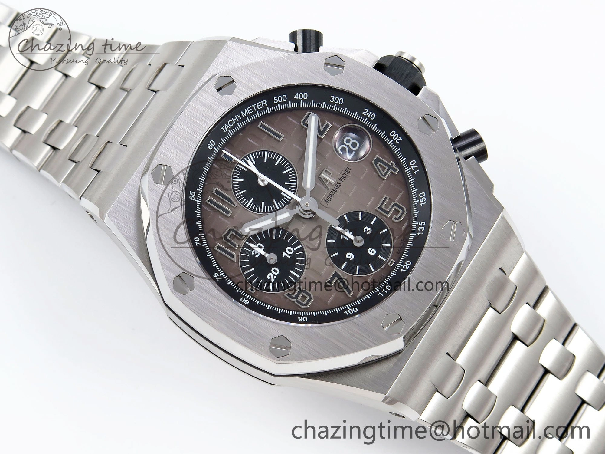 Royal Oak Offshore 42mm SS APF 1:1 Best Edition Brown Dial on SS Bracelet A3126