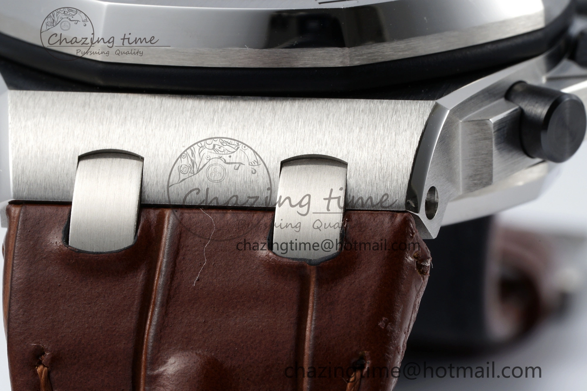 Royal Oak Offshore 42mm SS APF 1:1 Best Edition Cream Dial on Brown Leather Strap A3126
