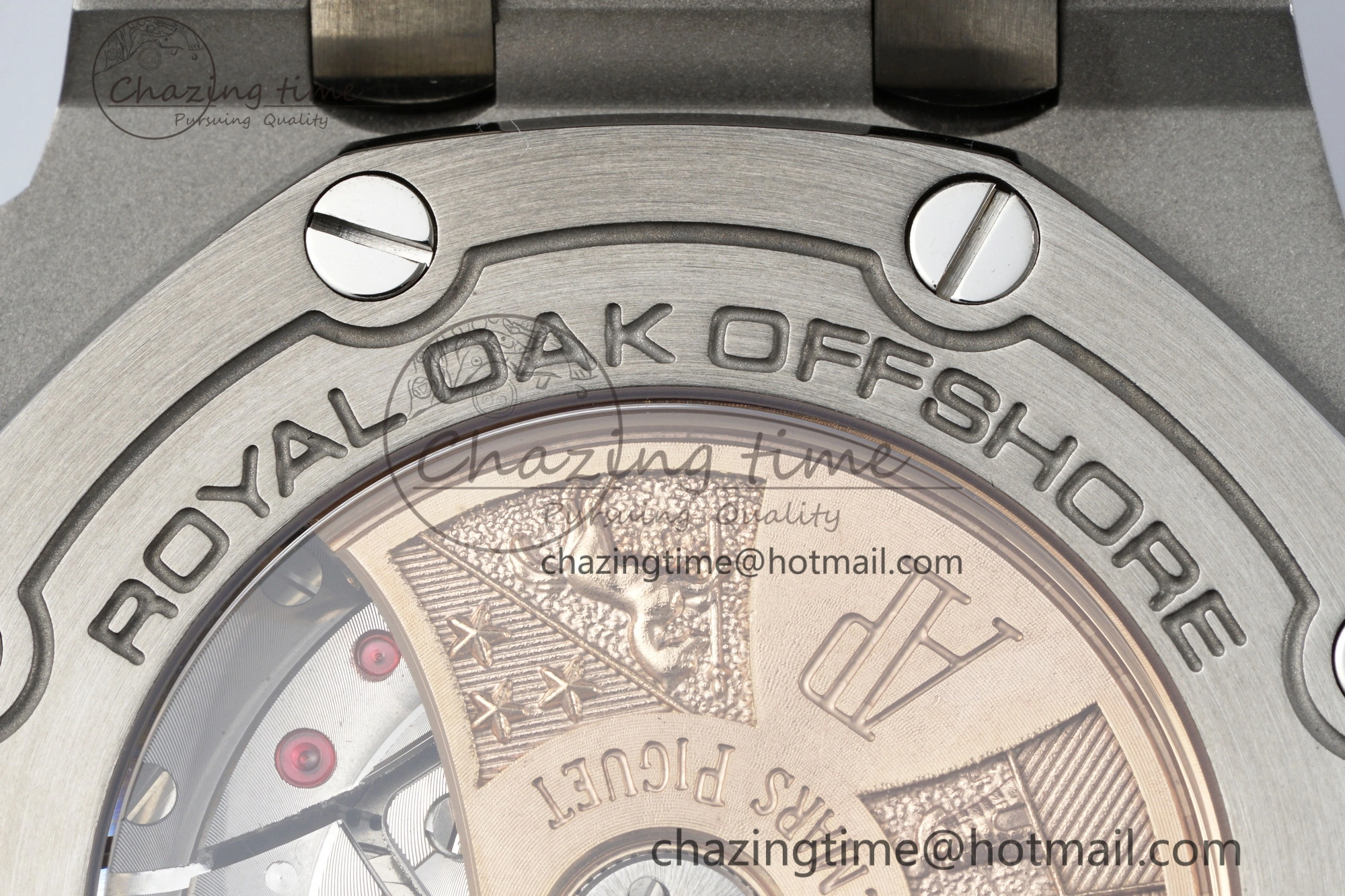 Royal Oak Offshore 42mm SS APF 1:1 Best Edition Cream Dial on Brown Leather Strap A3126