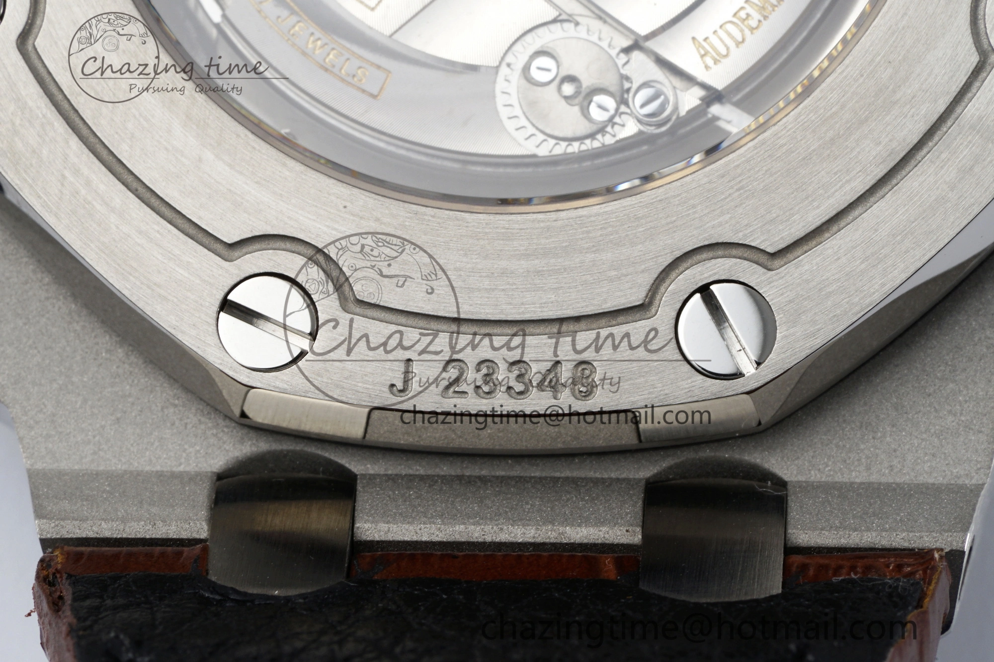 Royal Oak Offshore 42mm SS APF 1:1 Best Edition Cream Dial on Brown Leather Strap A3126
