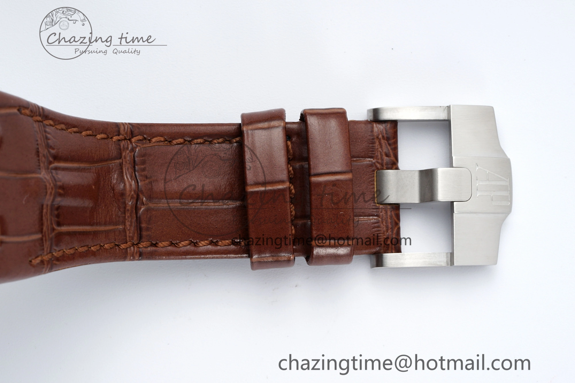 Royal Oak Offshore 42mm SS APF 1:1 Best Edition Cream Dial on Brown Leather Strap A3126