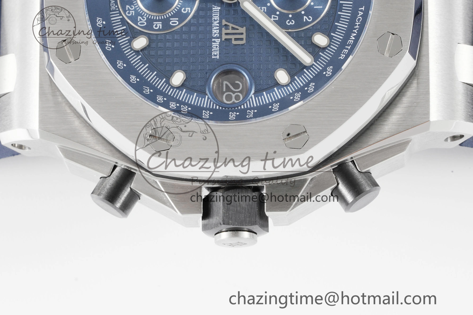 Royal Oak Offshore 42mm SS APF 1:1 Best Edition Deep Blue Dial on Deep Blue Rubber Strap A4404