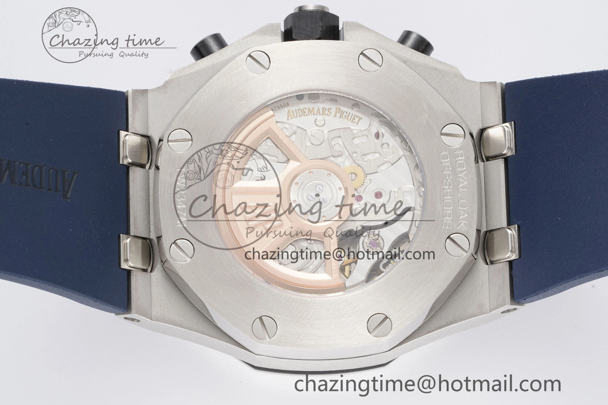 Royal Oak Offshore 42mm SS APF 1:1 Best Edition Deep Blue Dial on Deep Blue Rubber Strap A4404