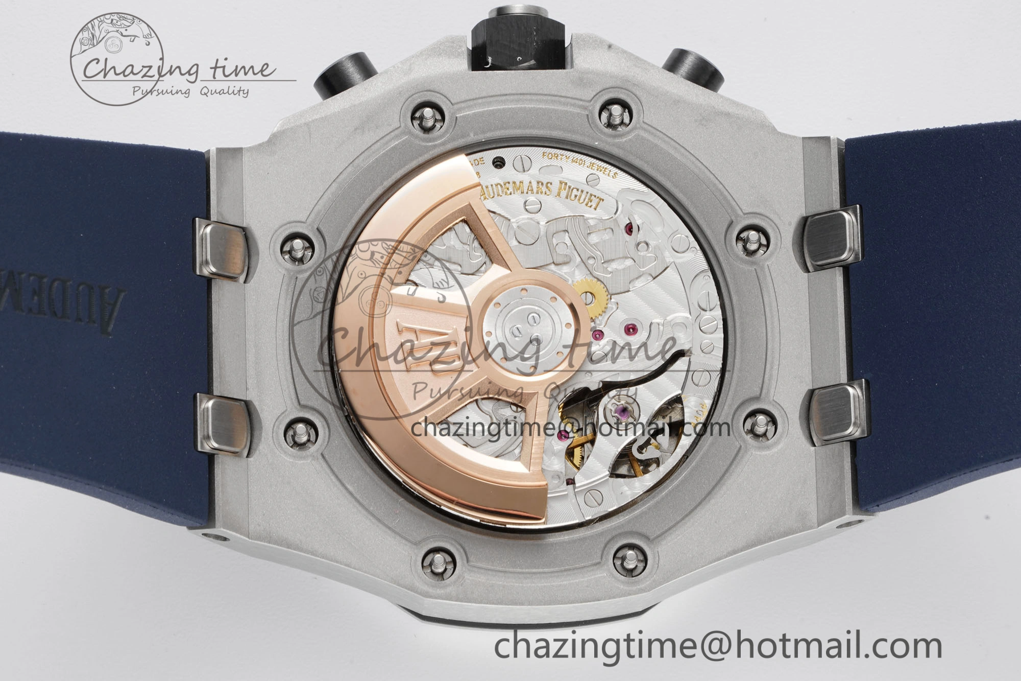 Royal Oak Offshore 42mm SS APF 1:1 Best Edition Deep Blue Dial on Deep Blue Rubber Strap A4404