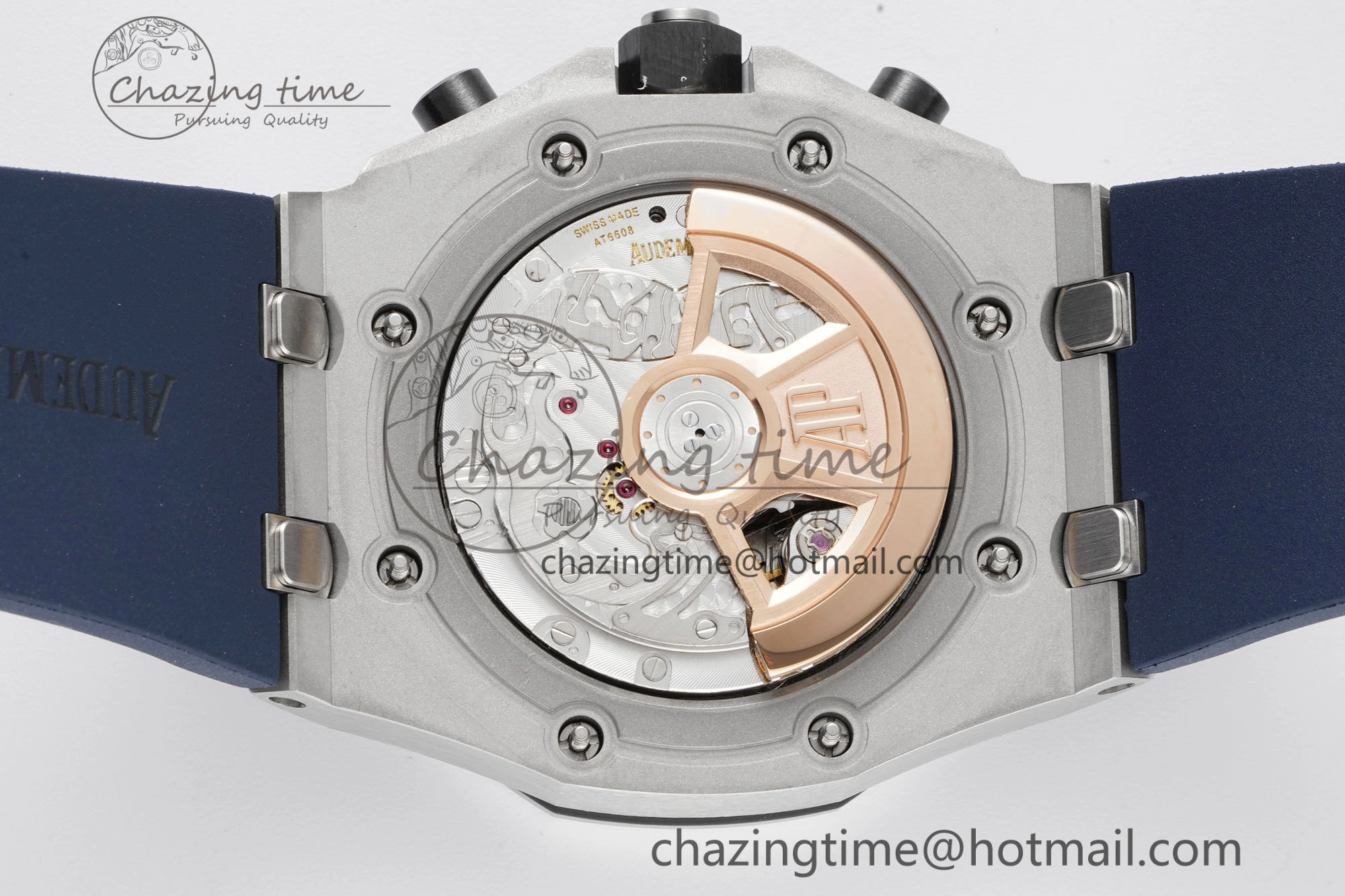 Royal Oak Offshore 42mm SS APF 1:1 Best Edition Deep Blue Dial on Deep Blue Rubber Strap A4404