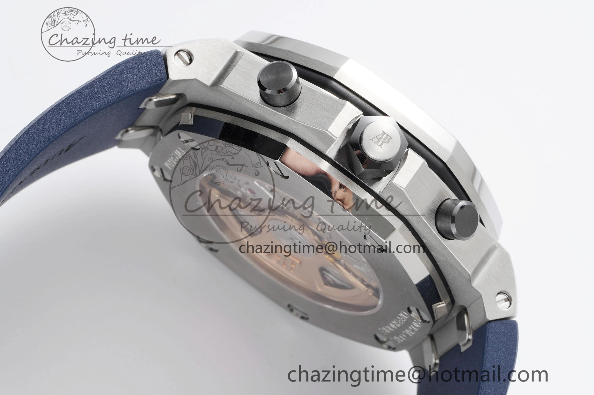 Royal Oak Offshore 42mm SS APF 1:1 Best Edition Deep Blue Dial on Deep Blue Rubber Strap A4404