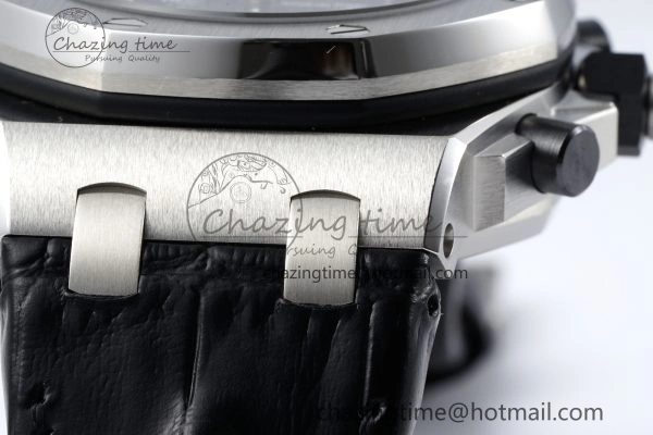 Royal Oak Offshore 42mm SS APF 1:1 Best Edition Gray Dial on Black Leather Strap A3126