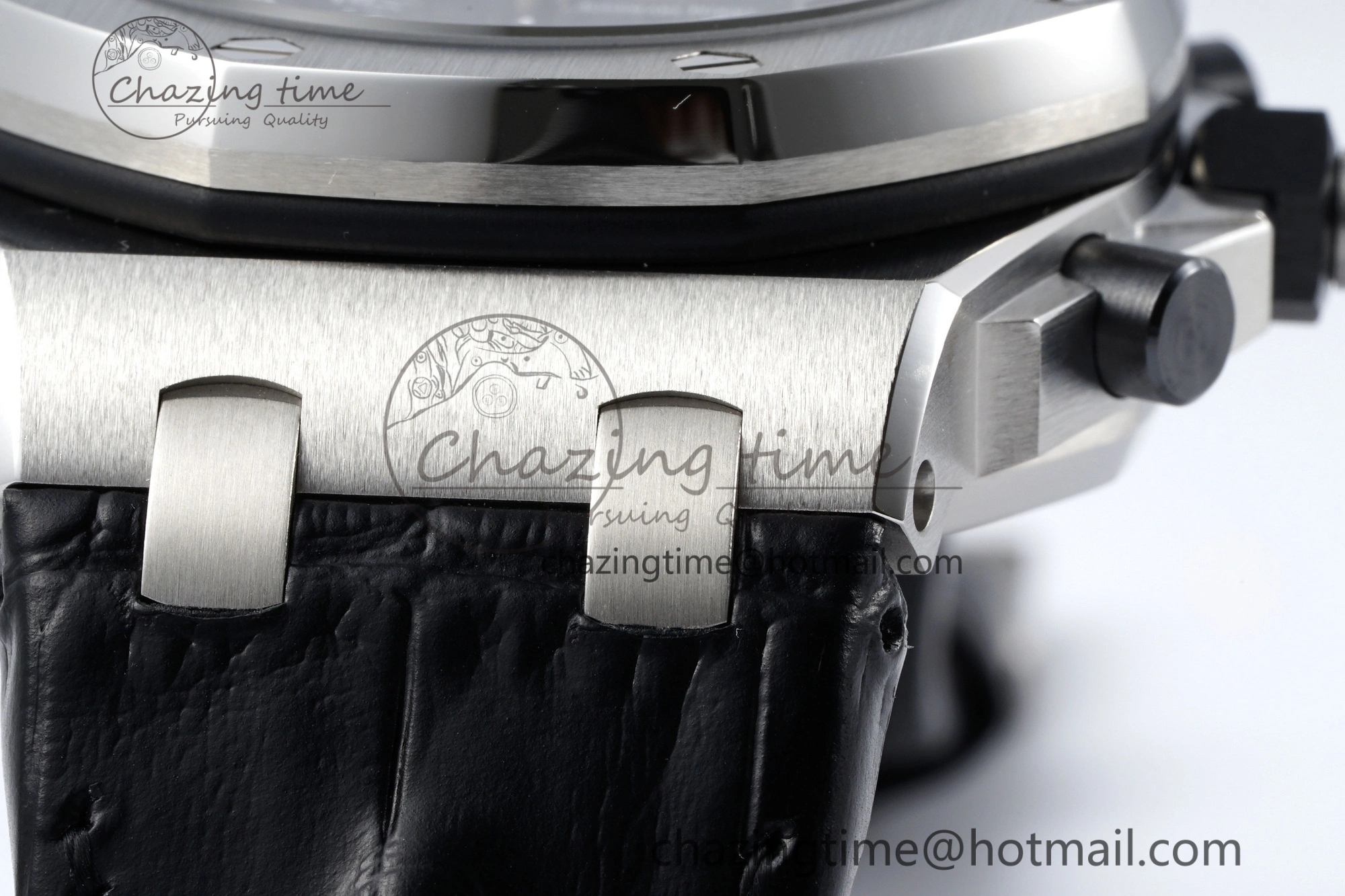 Royal Oak Offshore 42mm SS APF 1:1 Best Edition Gray Dial on Black Leather Strap A3126