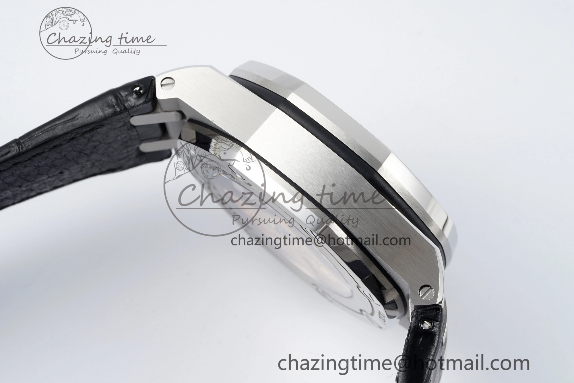 Royal Oak Offshore 42mm SS APF 1:1 Best Edition Gray Dial on Black Leather Strap A3126