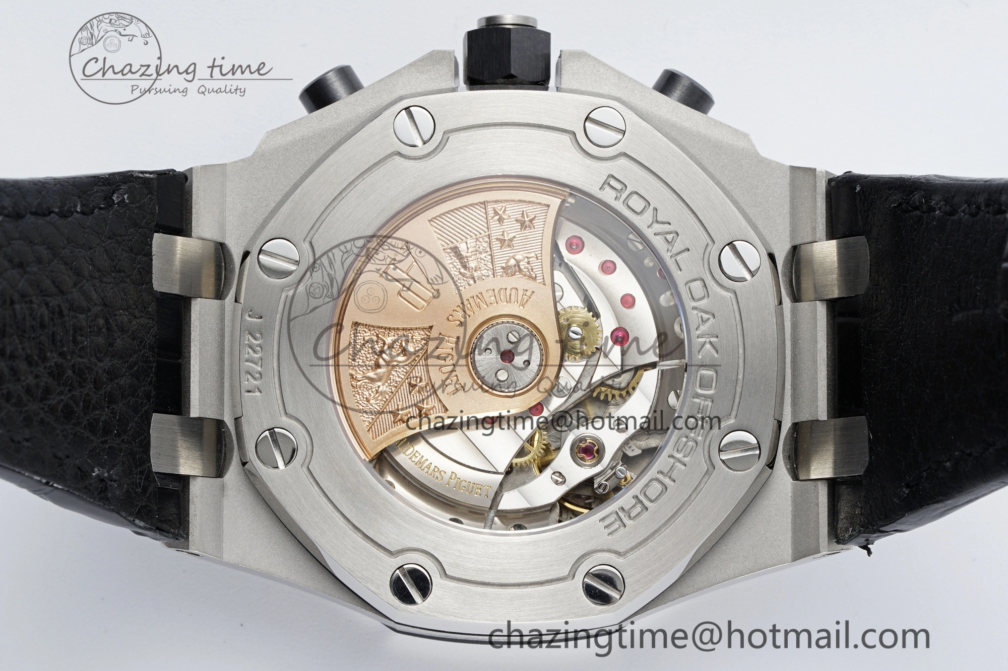 Royal Oak Offshore 42mm SS APF 1:1 Best Edition Gray Dial on Black Leather Strap A3126