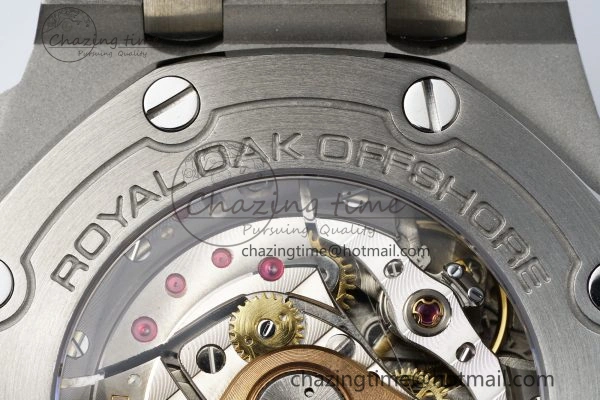 Royal Oak Offshore 42mm SS APF 1:1 Best Edition Gray Dial on Black Leather Strap A3126