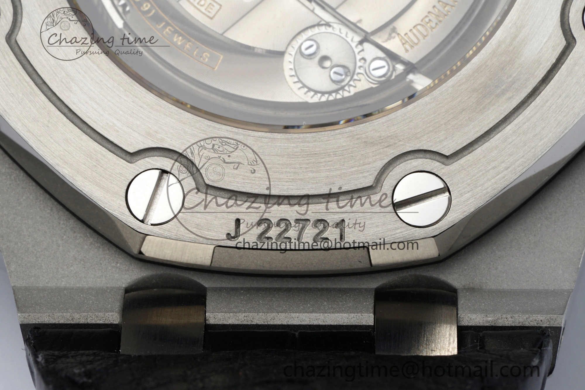 Royal Oak Offshore 42mm SS APF 1:1 Best Edition Gray Dial on Black Leather Strap A3126