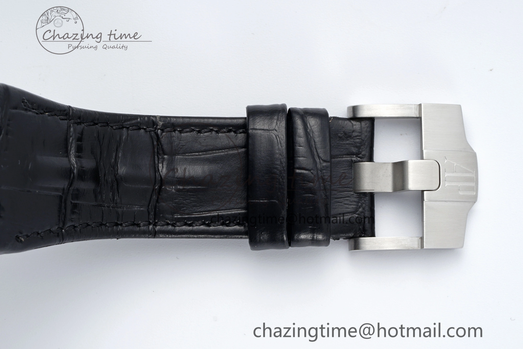 Royal Oak Offshore 42mm SS APF 1:1 Best Edition Gray Dial on Black Leather Strap A3126