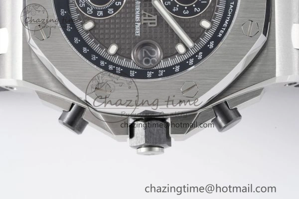Royal Oak Offshore 42mm SS APF 1:1 Best Edition Gray Dial on Black Rubber Strap A4404
