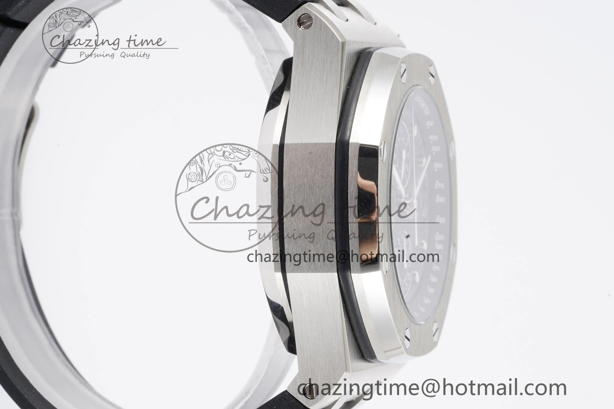 Royal Oak Offshore 42mm SS APF 1:1 Best Edition Gray Dial on Black Rubber Strap A4404