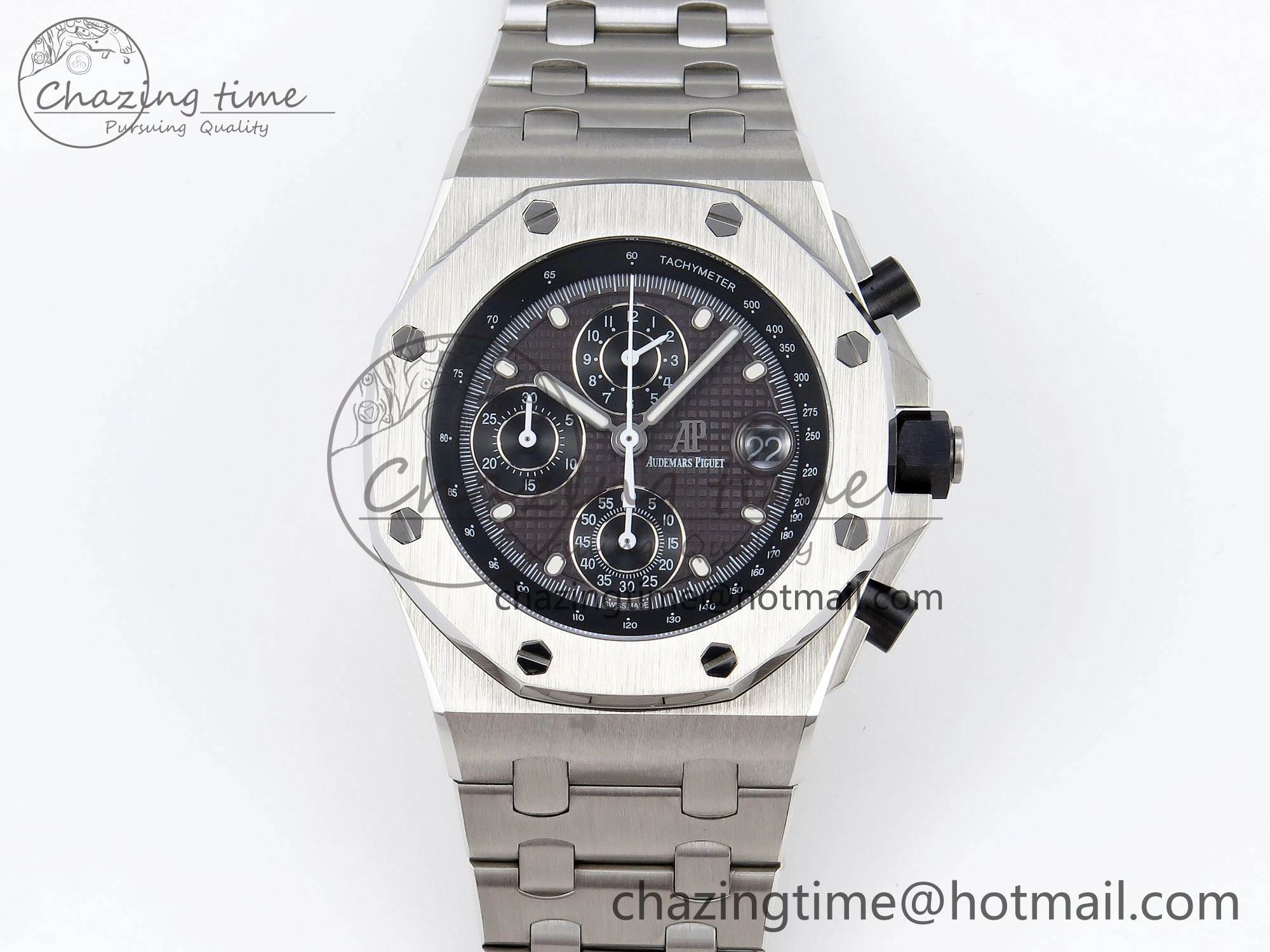 Royal Oak Offshore 42mm SS APF 1:1 Best Edition Gray Dial on SS Bracelet Strap A4404