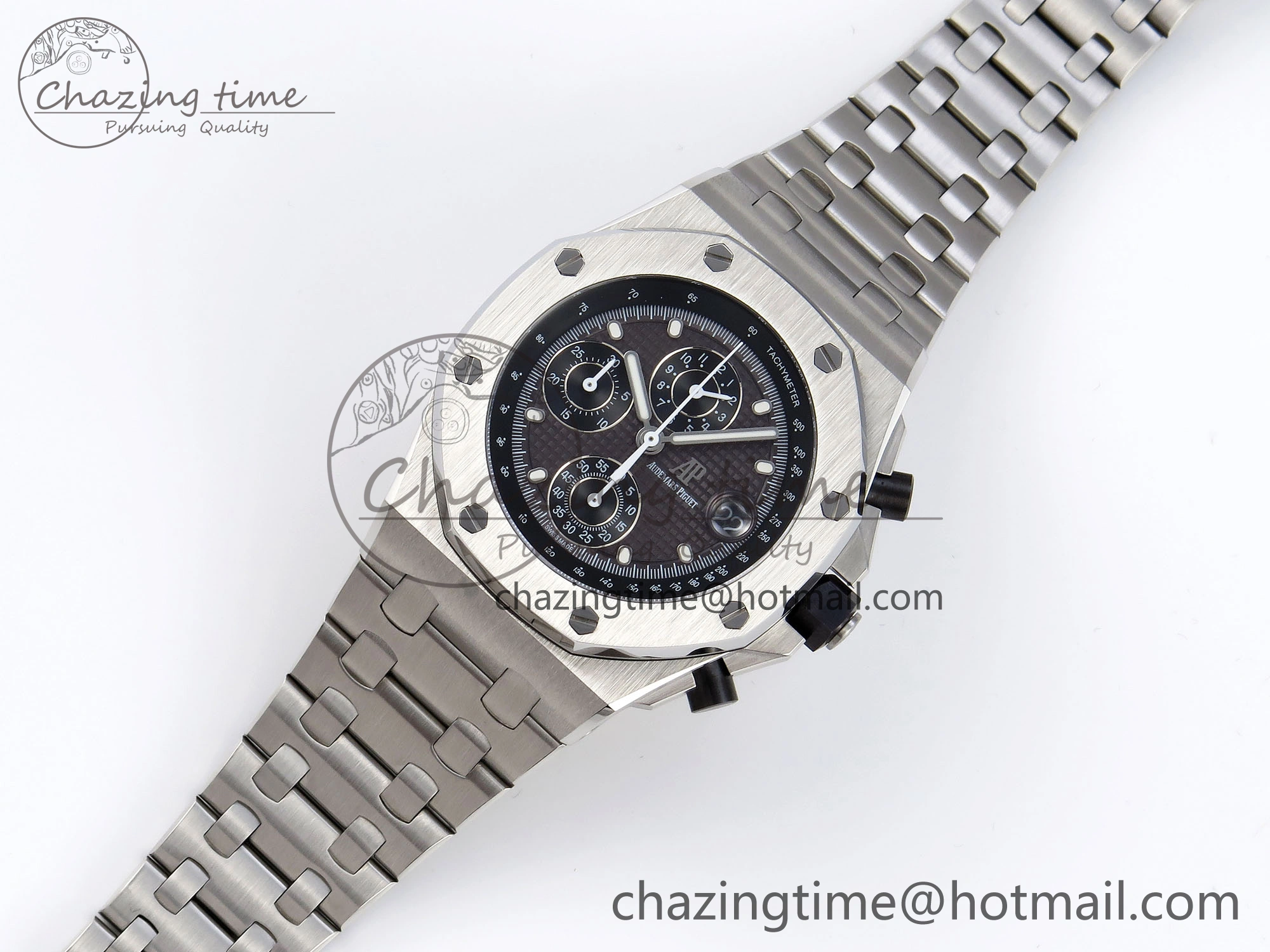 Royal Oak Offshore 42mm SS APF 1:1 Best Edition Gray Dial on SS Bracelet Strap A4404