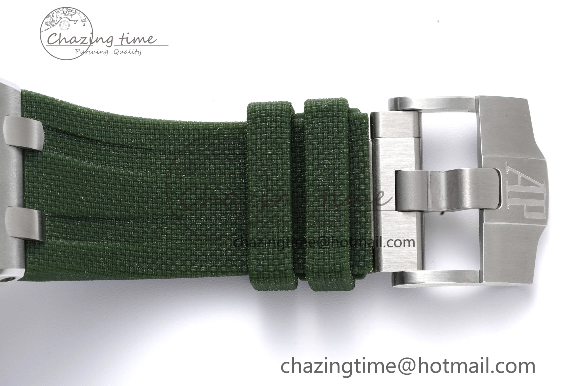 Royal Oak Offshore 42mm SS APF 1:1 Best Edition Green Dial on Green Rubber Strap A4404