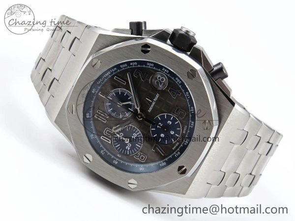 Royal Oak Offshore 42mm SS APF 1:1 Best Edition Grey Dial on SS Bracelet A3126