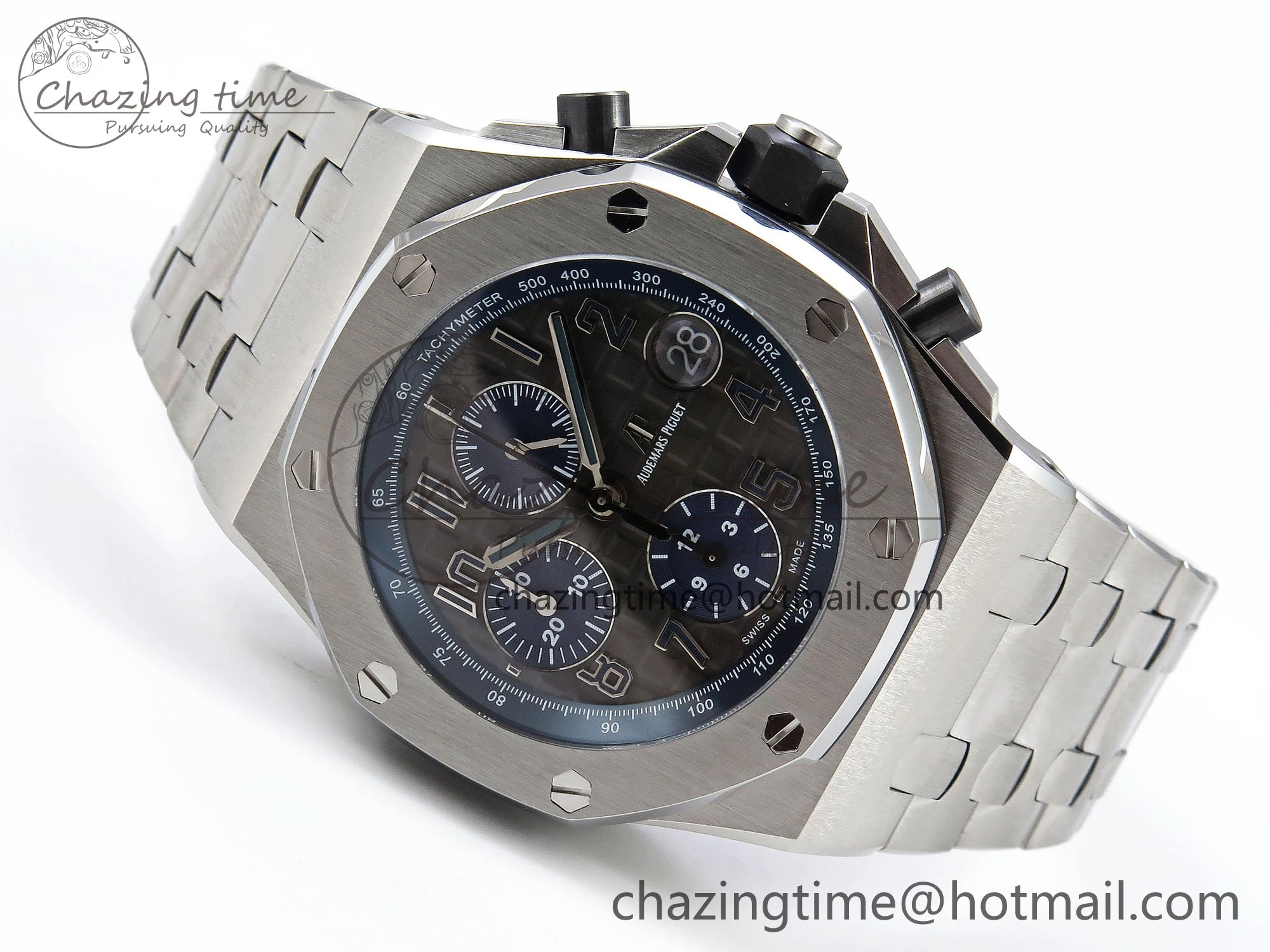 Royal Oak Offshore 42mm SS APF 1:1 Best Edition Grey Dial on SS Bracelet A3126