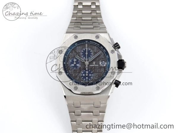 Royal Oak Offshore 42mm SS APF 1:1 Best Edition Grey Dial on SS Bracelet A3126
