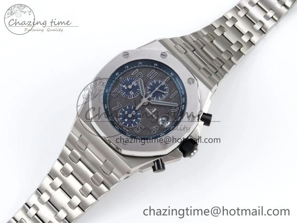 Royal Oak Offshore 42mm SS APF 1:1 Best Edition Grey Dial on SS Bracelet A3126