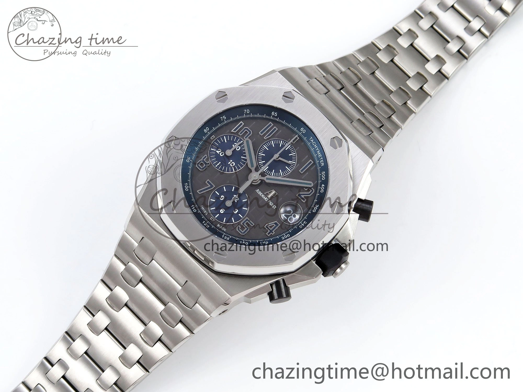 Royal Oak Offshore 42mm SS APF 1:1 Best Edition Grey Dial on SS Bracelet A3126