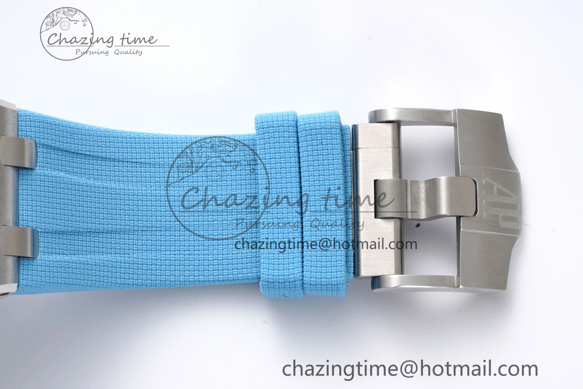 Royal Oak Offshore 42mm SS APF 1:1 Best Edition Light Blue Dial on Light Blue Rubber Strap A4404
