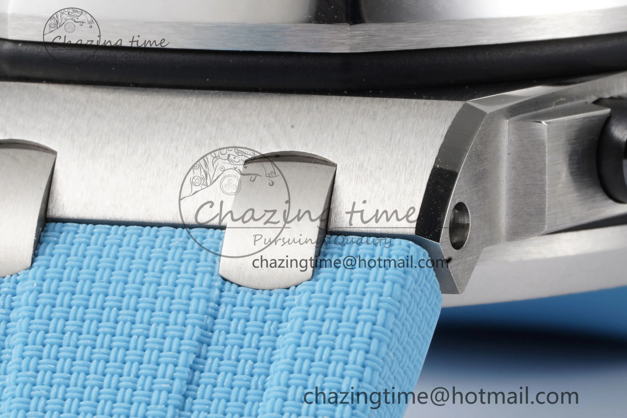 Royal Oak Offshore 42mm SS APF 1:1 Best Edition Light Blue Dial on Light Blue Rubber Strap A4404