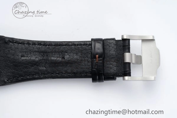 Royal Oak Offshore 42mm SS APF 1:1 Best Edition RG Bezel Blue Dial on Black Leather Strap A3126